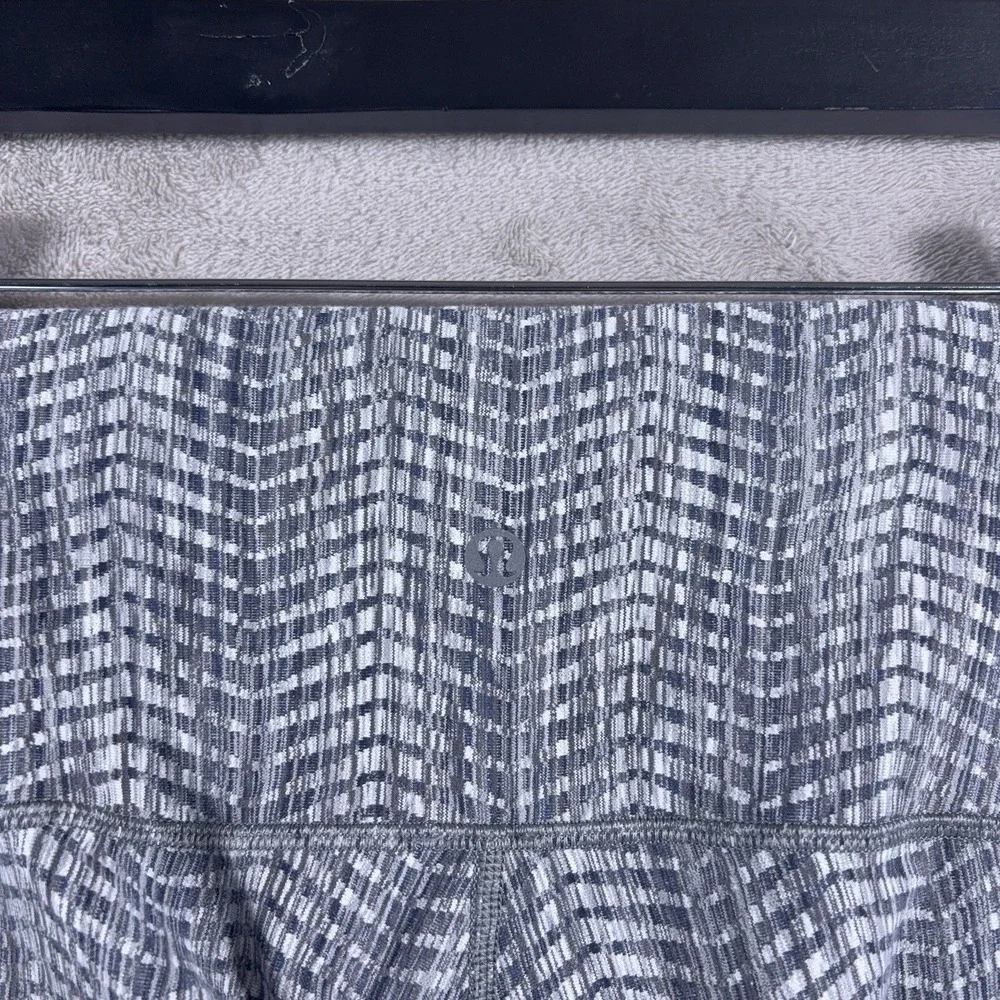 Lululemon Leggings Womens 6 Gray Geometric Performance Training Lounge